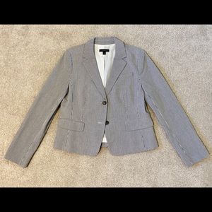 ANN TAYLOR Blue & White Pin Stripe Blazer, Size 12